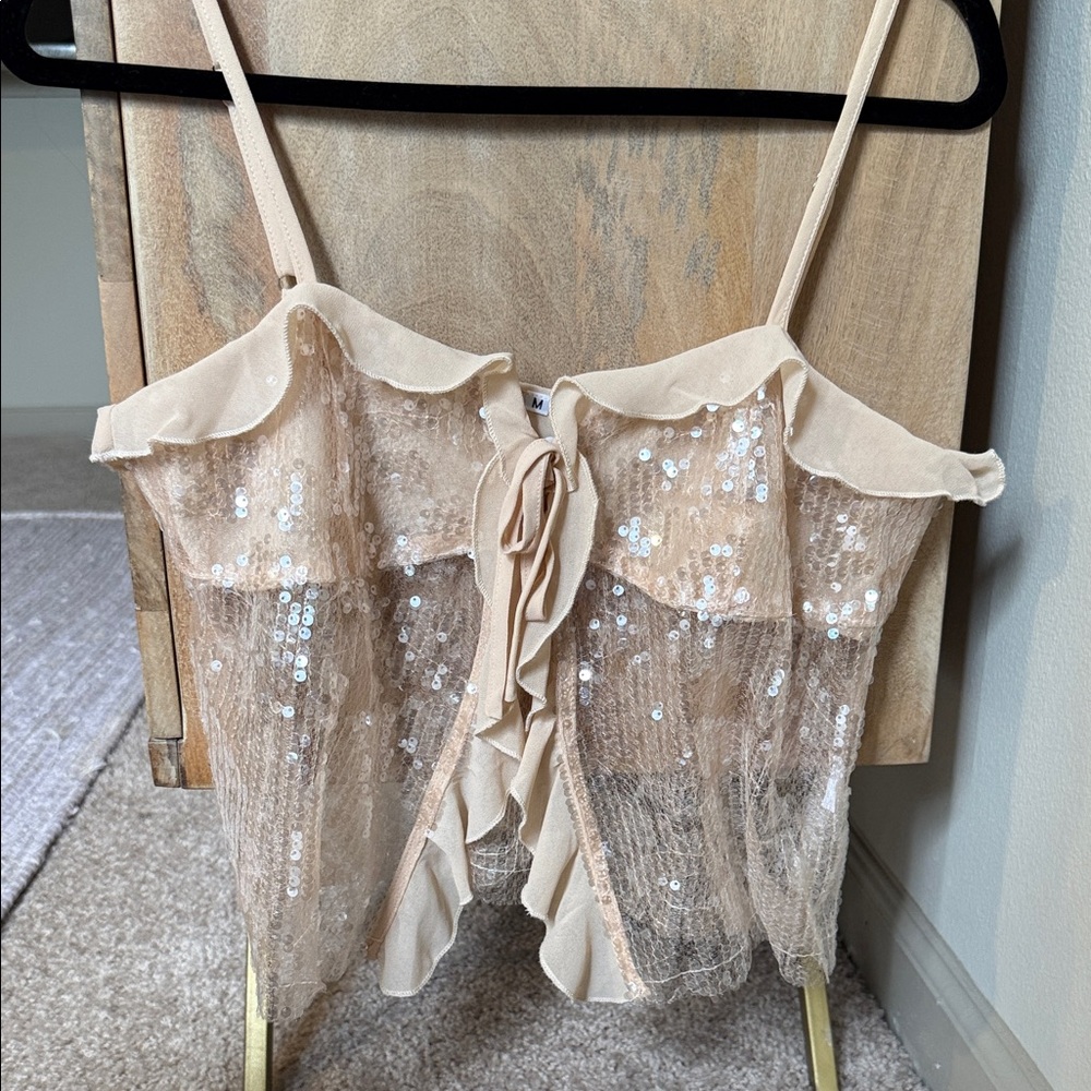 FP Movement by Free People Sequin Tan Tank Top